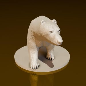 Polar Bear | DND Miniatures | DND Model | DungeonGuildMerchant | No Assembly Required | 1 Piece | TTrpg Mini