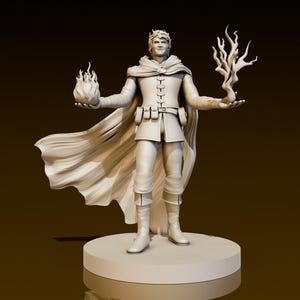 Human Male Sorcerer 4 | DND Miniatures | DND Model | DungeonGuildMerchant | No Assembly Required | 1 Piece | TTrpg Mini