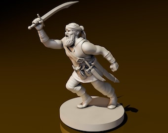 Bandit Kapitän Männchen | DND Miniaturen | DND Modell | DungeonGildenKaufmann | Keine Montage Erforderlich | 1 Stück | TTrpg Mini