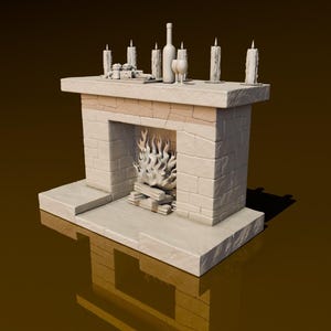 Fireplace Mimic in Hiding | DND Miniatures | DND Model | DungeonGuildMerchant | No Assembly Required | 1 Piece | TTrpg Mini