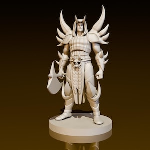 Fallen Demonic Paladin | DND Miniatures | DND Model | DungeonGuildMerchant | No Assembly Required | 1 Piece | TTrpg Mini