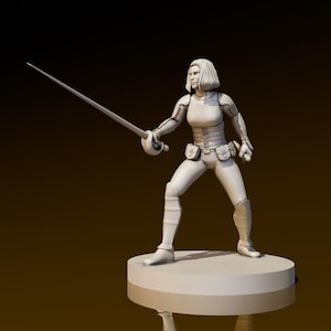 Human Female Rogue 5 | DND Miniatures | DND Model | DungeonGuildMerchant | No Assembly Required | 1 Piece | TTrpg Mini