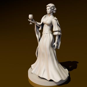 Vampire Spawn Noblewoman | DND Miniatures | DND Model | DungeonGuildMerchant | No Assembly Required | 1 Piece | TTrpg Mini