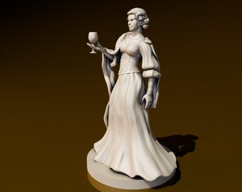 Vampire Spawn Noblewoman | DND Miniatures | DND Model | DungeonGuildMerchant | No Assembly Required | 1 Piece | TTrpg Mini