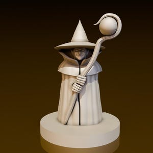 Gnome Male Wizard 5 | DND Miniatures | DND Model | DungeonGuildMerchant | No Assembly Required | 1 Piece | TTrpg Mini