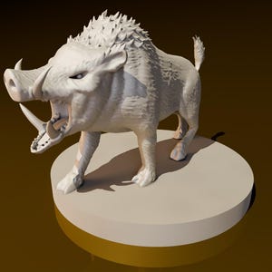 Wild Boar | DND Miniatures | DND Model | DungeonGuildMerchant | No Assembly Required | 1 Piece | TTrpg Mini
