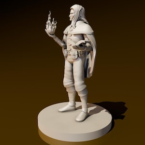 Male Mage | DND Miniatures | DND Model | DungeonGuildMerchant | No Assembly Required | 1 Piece | TTrpg Mini