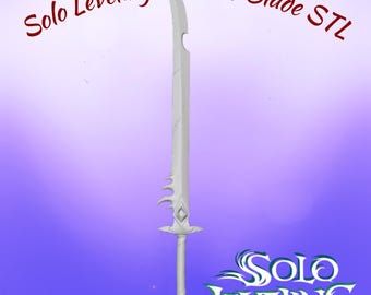 Solo Leveling Rasiermesser STL - 3D Druckbare Anime Sword Prop Fan Art
