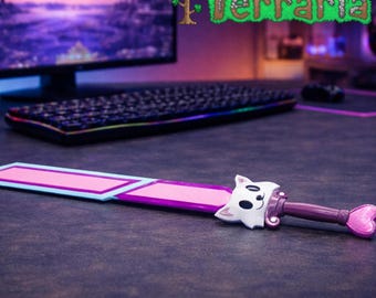 Meowmere STL-fil – Terraria-svärd 3D-modell - Pixealart Sword Design Fan Art