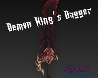 Solo Leveling Sung Jinwoo Demon King’s Dagger STL - 3D-utskrivbar anime vapenprop fan art