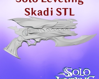 Solo Leveling Skadi STL - 3D Printable Anime Sword Prop Fan Art