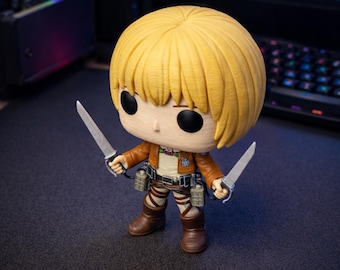 Armin Arlert Funko Pop – Chibi Anime Skrivbordsstaty Attack on Titan Fan Art