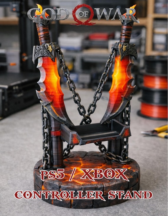 God of War Chaos Blades Controller Stand STL - PS5 Xbox Gamepad