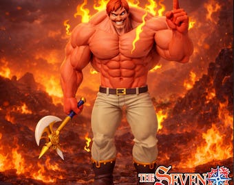 Escanor The One STL - Seven Deadly Sins högdetaljerad animestaty - Fan Art 3D-modell