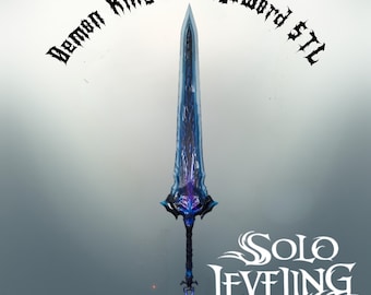 Solo Leveling Demon King’s Longsword STL - 3D-utskrivbar anime vapenprop fan art