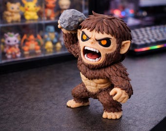 Funko Pop Beast Titan - Attack on Titan Chibi Anime Desk Figure - File STL da collezione Fan Art