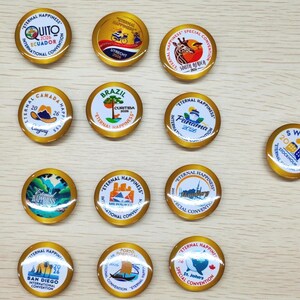 JW 2026 Pins Eternal Happiness International Convention Pins Buttons- 20 Pack - Milwaukee Panama Germany South Africa Quito Sweden image 3