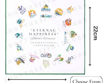 Pañuelos de bolsillo JW “Felicidad Eterna” 2026 - Convención Internacional Especial - Regalos y recuerdos únicos - Hechos a mano