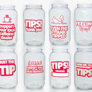Large Funny Tip Jar for Restaurant, Cafe, Musician, Bartender and more!
