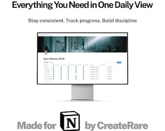 2026 Gym Planner Notion Template | Workout & Habit Tracker (Digital Download)