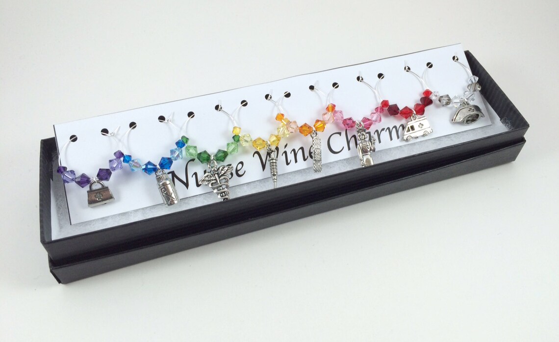 Nurse Medical Wine Charms Stemware Cocktail Charms Etsy
