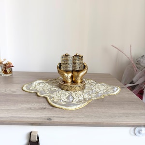 Ayatul Kursi Written Praying Hand Shape Figurine, Statue for Islamic Table Centerpiece, Muslim Home Decoration | Islamic Table Decor image 6