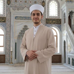 Moslim gebedsgewaad voor heren: comfortabele Salah Jubba voor mannen, Namaz Thobe Salah-outfit afbeelding 13