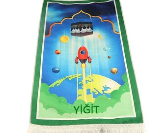 Personalized Kids Prayer Rug: Islamic Gift for Boys and Girls, Child Rug, Learning Salah