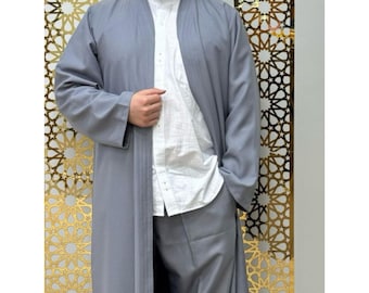Jubbah en Shalwar-set, islamitische herenkleding, islamitische man-gewaden en broek, islamitische gebedsjubba en salwar-outfit