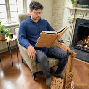 Adjustable Quran Stand, Quran Holder, Big Size Bookstand, Open Book Display Stand, Dictionary - Music Stand, Wooden Heavy Book Stand
