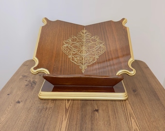 Houten boekenstandaard Lux: koranstandaard, bijbelhouder, boekenstandaard met display