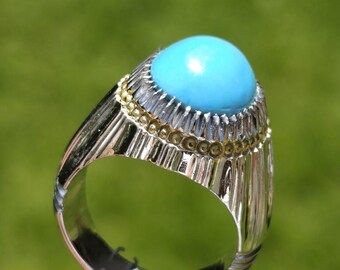 Bague argent turquoise