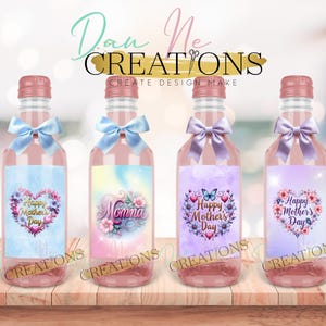 Purple and Blue Mother’s Day Mini Wine Bottle Label Bundle