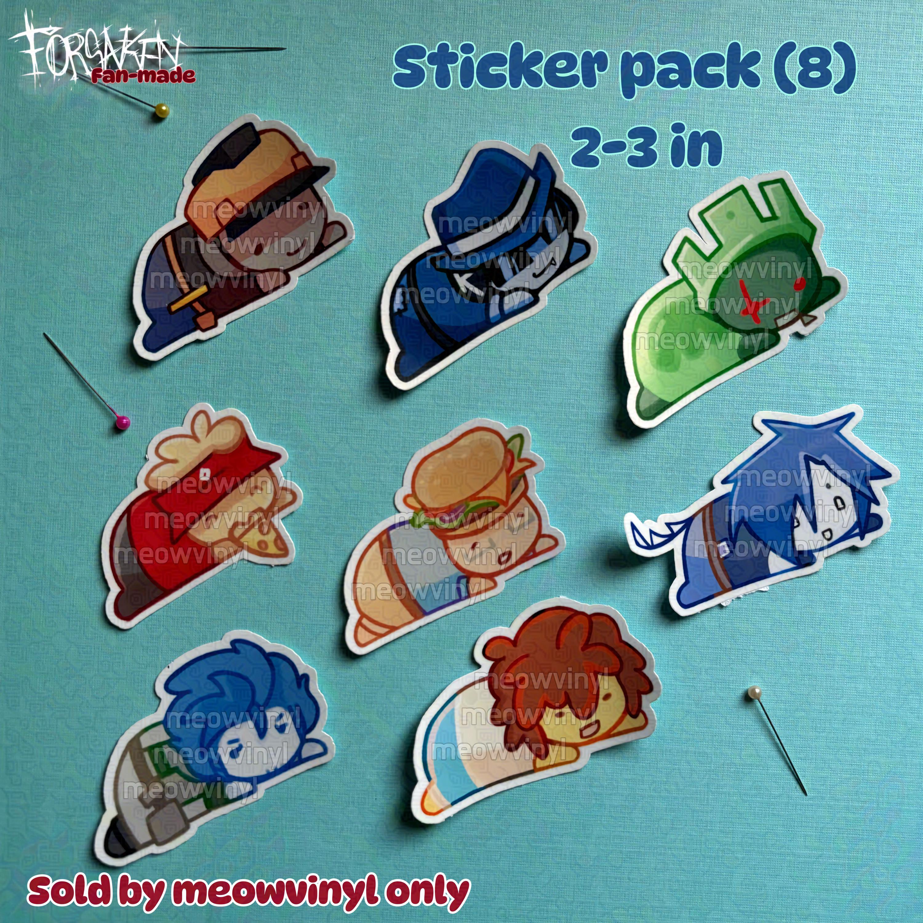Sticker Bundle of 8 Forsaken Roblox Inspired - Etsy