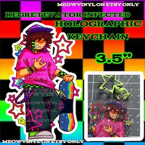 REGRETEVATOR INFECTED - Holographic Keychain 3.5in