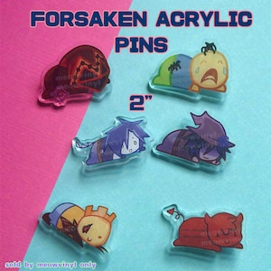ROBLOX FORSAKEN Mini Acrylic Pins 2 - C00lkid Azure Two Time John Doe Noob Taph