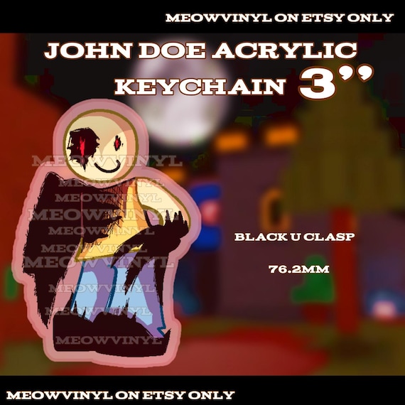 JOHN DOE Roblox Forsaken Keychain Acrylic 3 Inches - Etsy