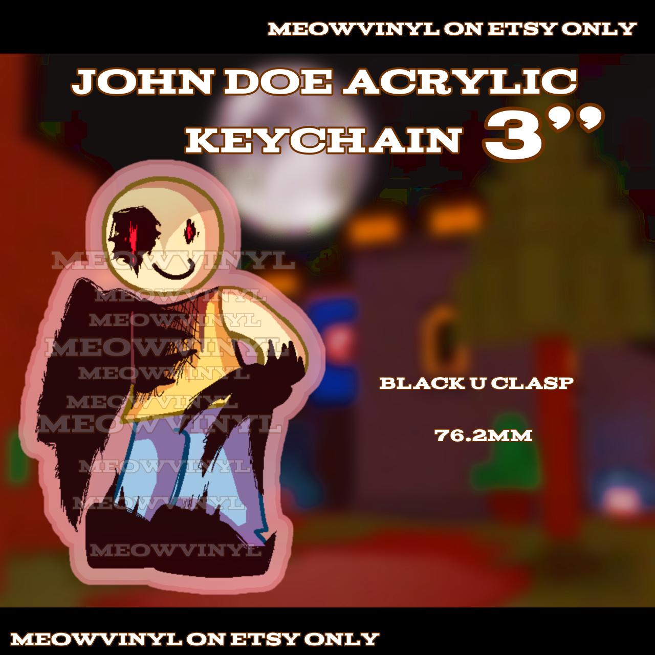JOHN DOE Roblox Forsaken Keychain Acrylic 3 Inches - Etsy