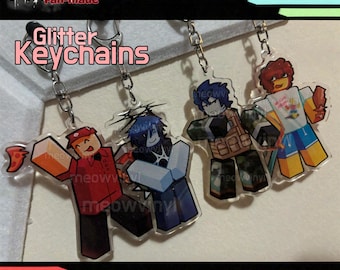 Llavero epoxi con purpurina FORSAKEN - Roblox TwoTime Shedletsky Guest1337 Elliot