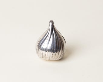 Vintage Italian Silver Fig Pill Box