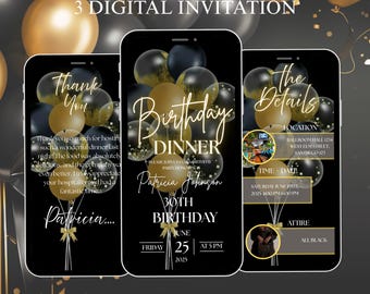 Wedding Animated Video Invitation, Canva Template, Editable Digital Evite MP4 Download