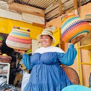 アフリカンバスケット、手編みバスケット、収納バスケット、ショッピングバスケット、植木鉢、マーケットバスケット、編みバスケット、ストローバスケット