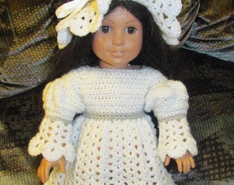 18 inch Doll Crochet Rhapsody Dress Pattern Set (Includes Dress and Hat)