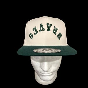 Braves Reversed Upside down Custom Embroidered 3d puff Snapback Cap