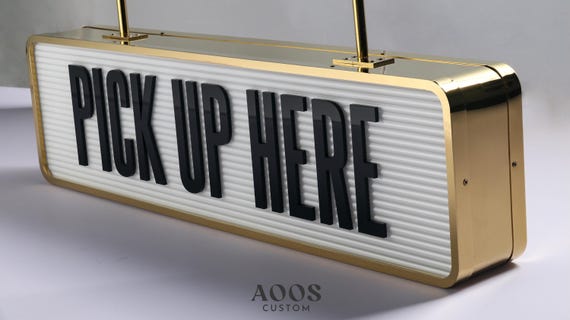 Custom Ceiling Hanging Double Sided LED Light Box Business Sign