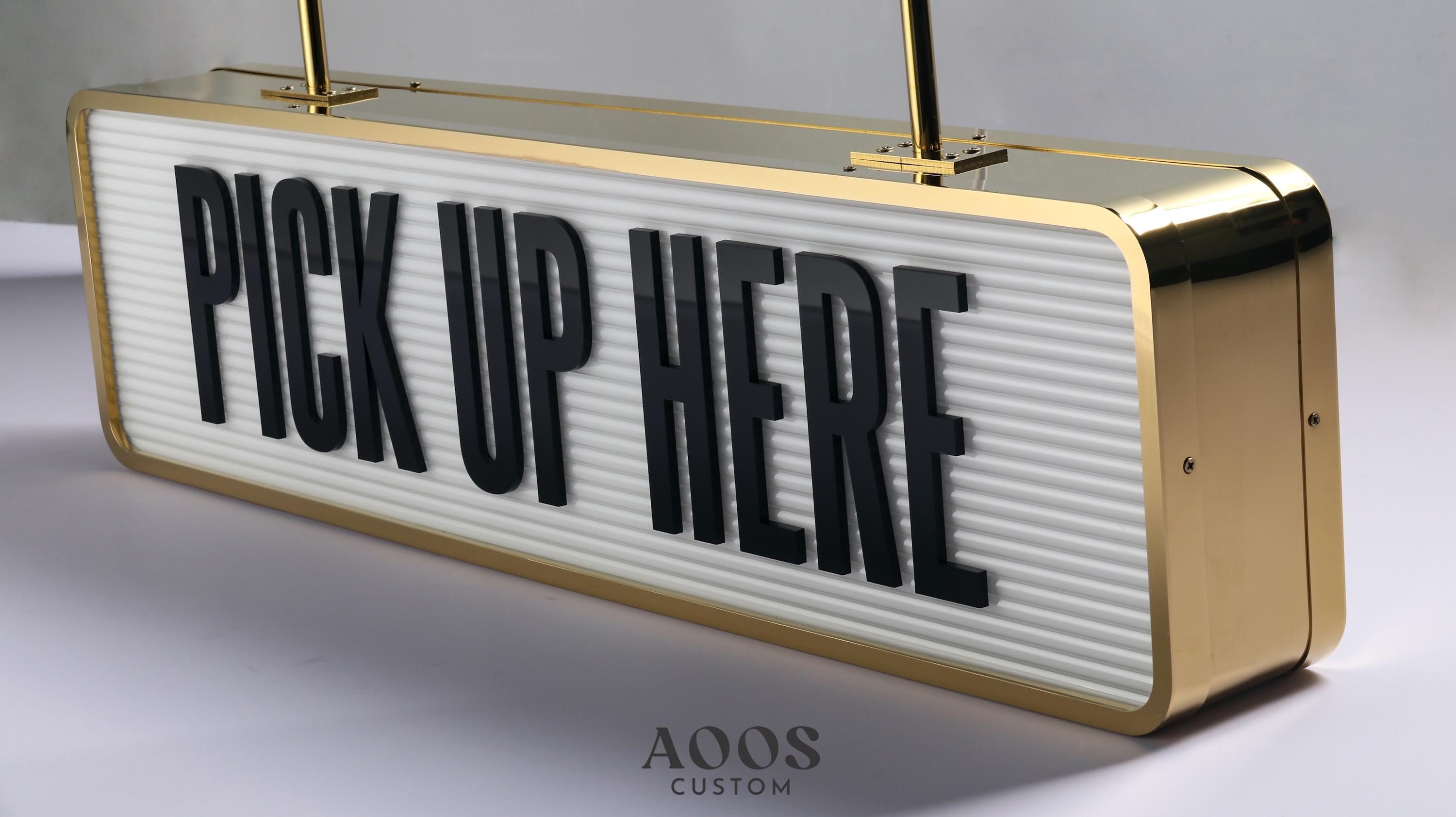 ☆ Custom Long Hanger LED Board　　　　【数量限定】 Custom Ceiling Hanging Double Sided LED Light Box Business Sign
