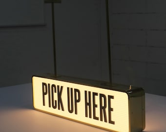 Custom Ceiling Hanging Double Sided LED Light Box Business Sign, Mirror Gold Metal Frame