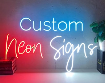Custom LED Neon Sign for Wall Decor and Business Logo, Personalized Name Flex Neon Light, Customizable Light Up Signage for Wedding