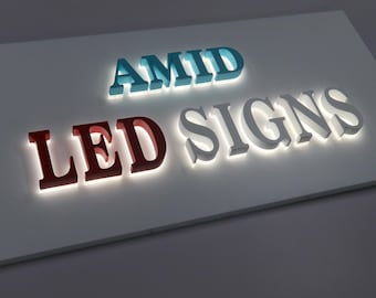 Custom 3D Backlit Channel Letters, Halo Lit LED Sign, Light Up Illuminated Lettering
