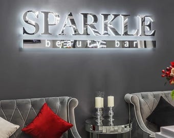 Custom 3D Metal Backlit Signs, LED Halo Lit Indoor and Outdoor Sign with Backlight, Reverse Glow Illuminated Channel Letters